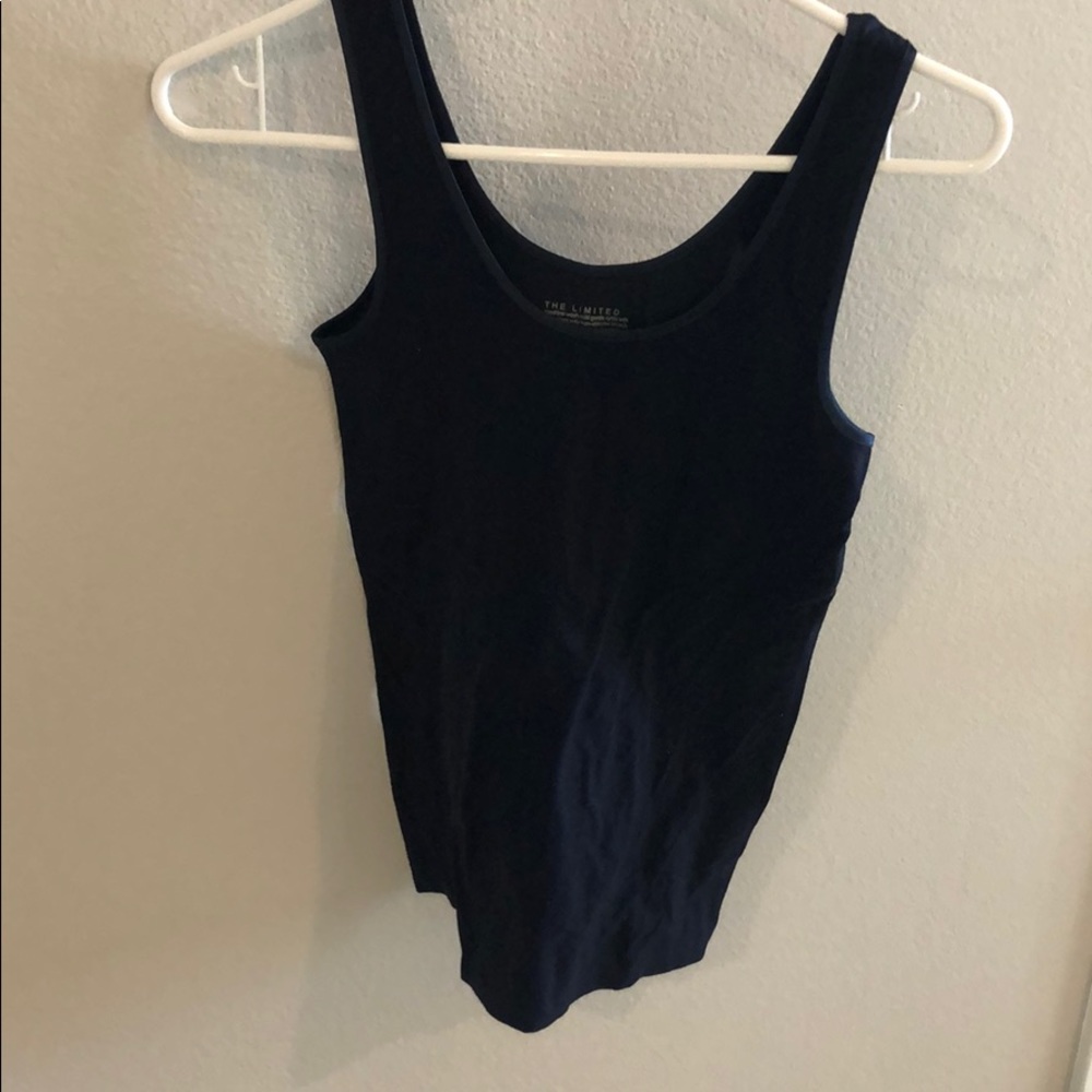 The Limited black & blue spandex camisole.